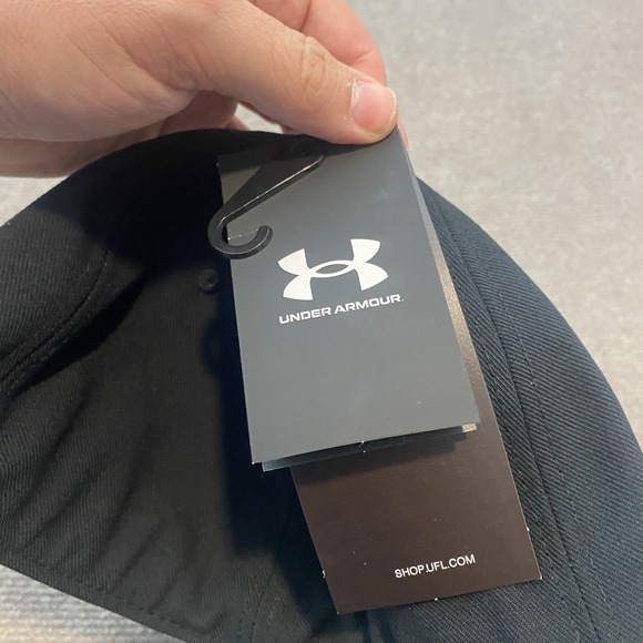 XFL Dallas Renegades Under Armour Flat Bill XL Fitted Cap Hat Black Blue New - Picture 7 of 7